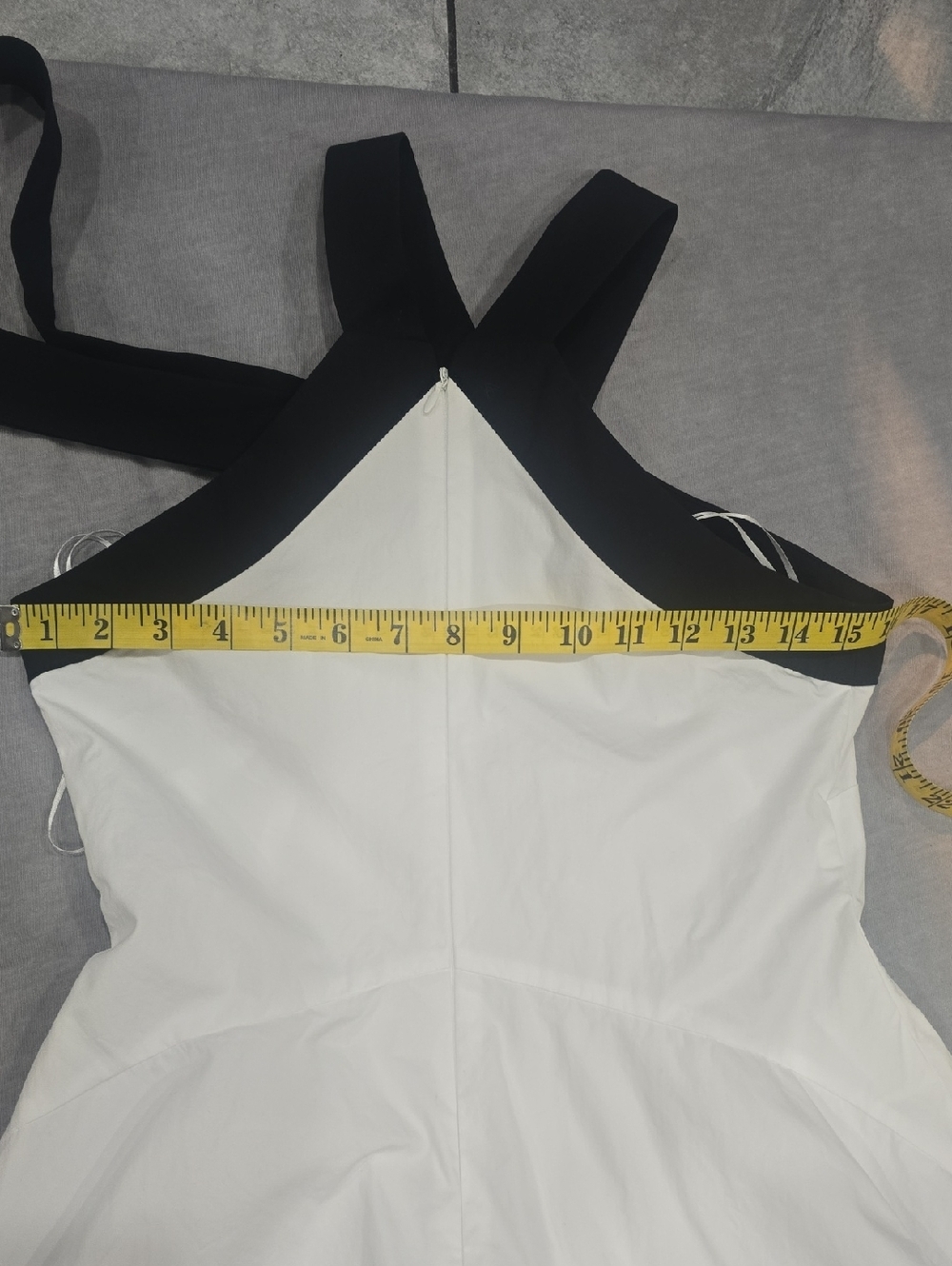 White Dress with Black Straps